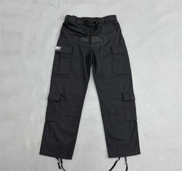 

corteiz men's spring cargo pants trendy quality trousers y2k harajuku hip hop print multi pocket overalls, Black