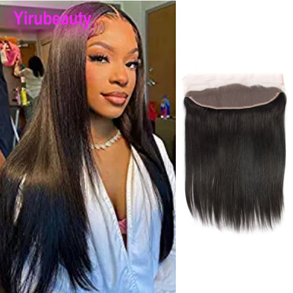 

brazilian 100% human hair peruvian silky straight 13x4 lace frontal part pre plucked 10-24inch natural color, Black;brown