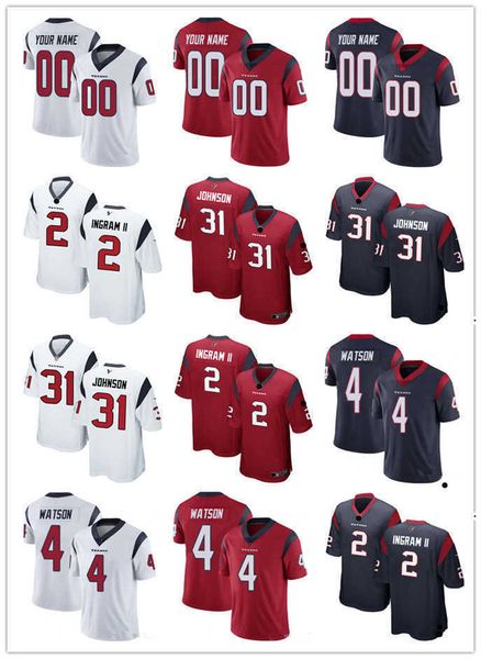 

football jerseys custom men women youth houston''texans''jersey 7 derek stingley jr. 55 kenyon green 21 mark ingram 30 p, Black;red