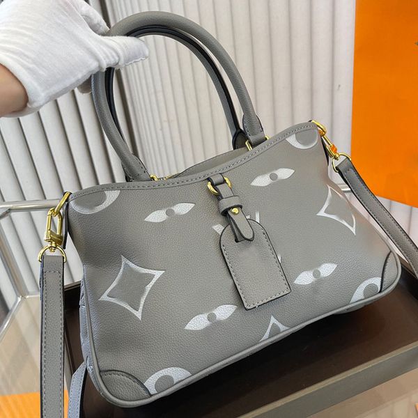 

women designer quilted tote bag with handle old flower calfskin leather gold letter metal hardware large capacity vintage cross body shoulde