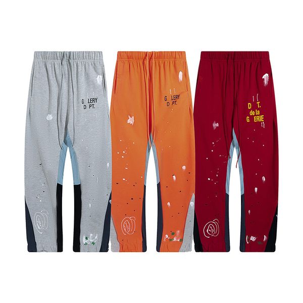 

mens galle pants designer sweatpants fashiong galle dept print sport pant high street joggers womens sweatpant trouser sweatpants hip hop us, Black