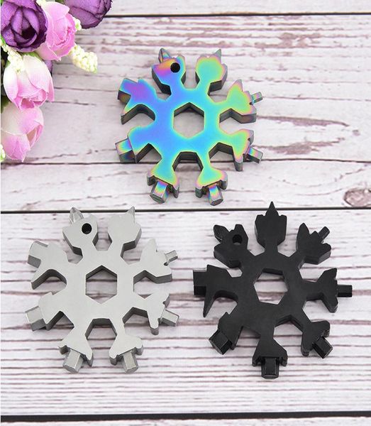 

18in1 stainless steel snowflakes multitool keychains snowboarding screwdriver tool for opener key chain bottle opener kimterx75227908