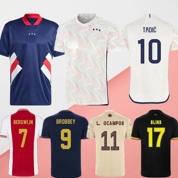 

tadic 23 24 soccer jerseys bassey berghuis kit klaassen bergwijn marley 2023 football shirts men kids uniform cruyff kudus s-4xl, Black;yellow