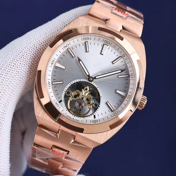 

men's flywheel watch four corners steel king machinery perfectly restore all functions of steel to create a sapphire mirror anti-magnet, Slivery;brown