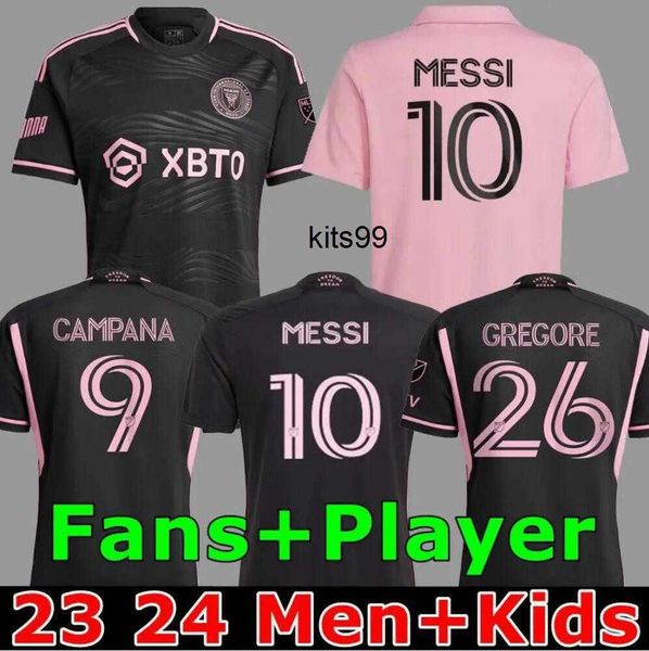 

messis 2023 2024 miami cf soccer jerseys inter matuidi higuain jean fray campana yedlin beckham mls 23 24 football men and kids player fans, Black;yellow