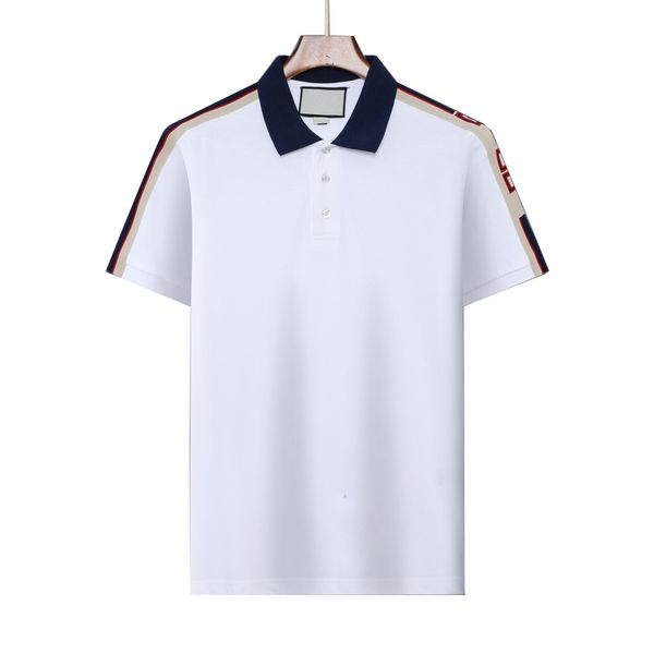 

designer mens stylist polo shirts gg italy men clothes polos print short sleeve fashion casual mensummer t shirt m-xxxl, White;black