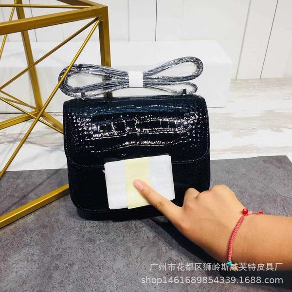 

designer h home bag 2023 classic beancurd kangkang h-button single shoulder messenger palm pattern stewardess small square