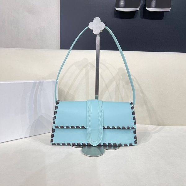 

handheld crossbody underarm bag designer shoulder bags luxury handbag cowhide genuine leather flap messenger purse sewing thread decoration