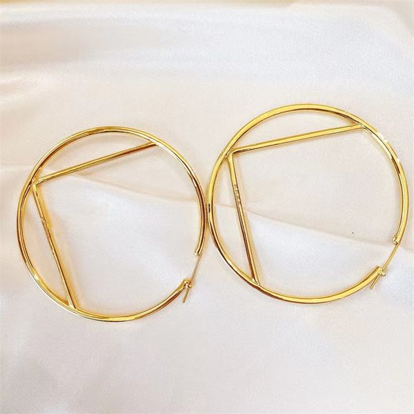 

luxury punk studs earrings gold jewelry earrings designer for women letter hoop earring stainless steel anti-allergy office style heart diam, Golden;silver