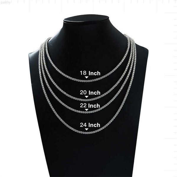 

selling 50 cm silver necklace sterling 925 jewelry tennis moissanite