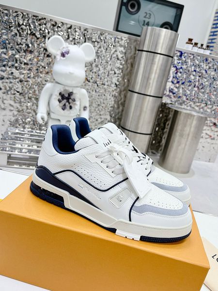 

designer sneakers boots men women casual shoes fashion white genuine leather luxury flower embroidered 0607, Black