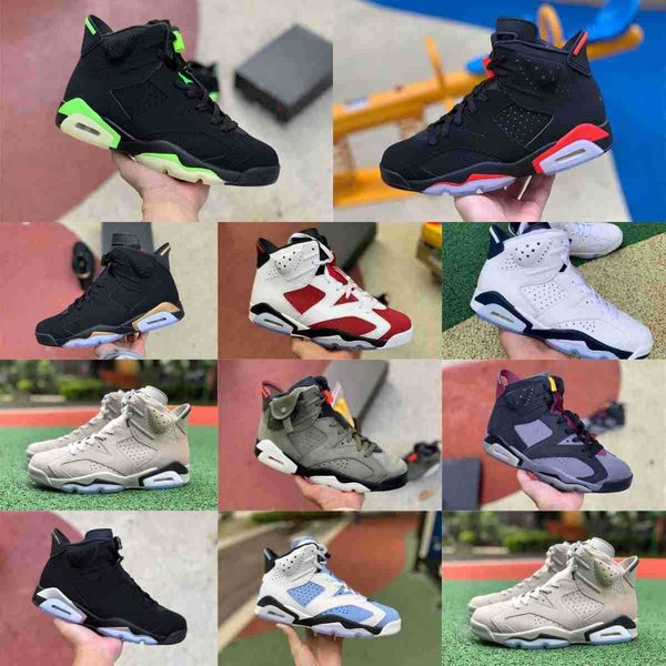 

jumpman infrared men high sports basketball shoes 6 6s metallic silver jorden midnight navy retros university blue electric green unc carmin