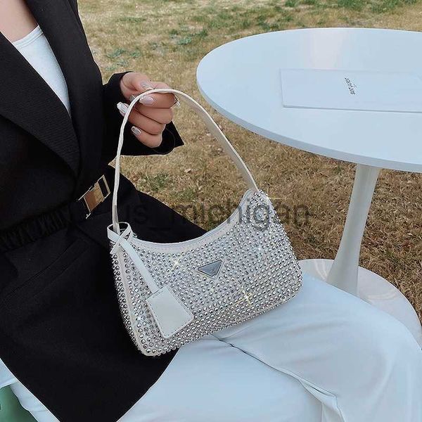 

evening bags temperament bright diamond evening bag luxury women allmatch shoulder underarm party bags 2022 new soft rhinestones handbag j23