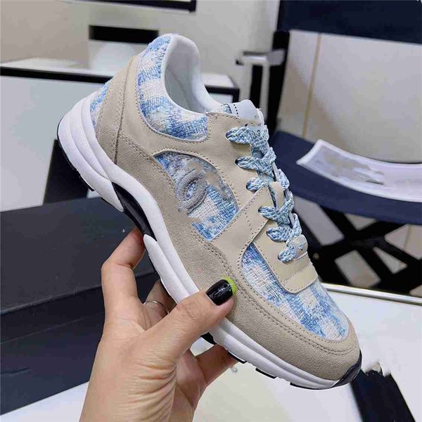 

luxury design bowling shoes channel 2023 fashionable men and women leather canvas letter logo casual outdoor sports running shoes 06-003