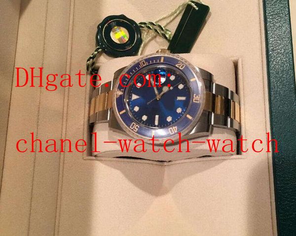 

men's date wristwatches 116613 40mm 18k/ss blue dial ceramic bezel asia 2813 movement automatic mens watch box/papers, Slivery;brown