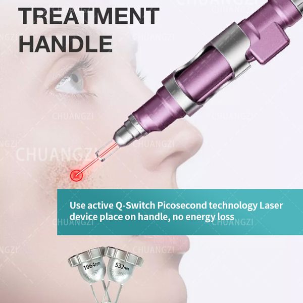 

portable picosecond tattoo removal laser beauty items q switched nd yag l aser pico pigment removal dark spot speckle acne r emoval equipmen, Black