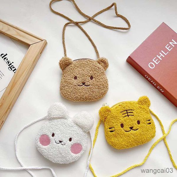

backpacks bear girls plush shoulder bag autumn winter cute rabbit kids messenger children crossbody bag keys coin wallet