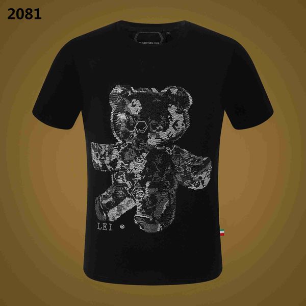 

phillip plain men designer pp skull diamond t shirt short sleeve dollar brown bear brand tee o-neck skulls tshirt tees pp2079 g3qe 10 i0ju, White;black