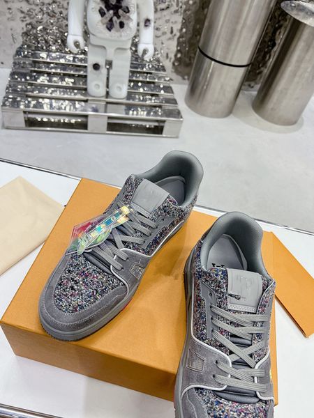 

new designer woman's shoe leather lace up men fashion platform sneakers white black mens womens casual 0607