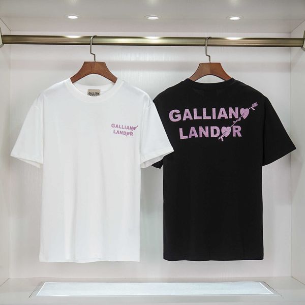 

wholesale designer t shirt for sale 2023 new g allery d ept gall ano lan or pink print letter 220g cotton t shirt, White;black