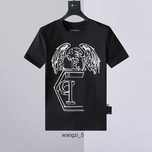 

phillip plain fashion mens designer t shirt letter print short sleeve round neck cotton tees size m-xxxl eric 3 9jyk, White;black