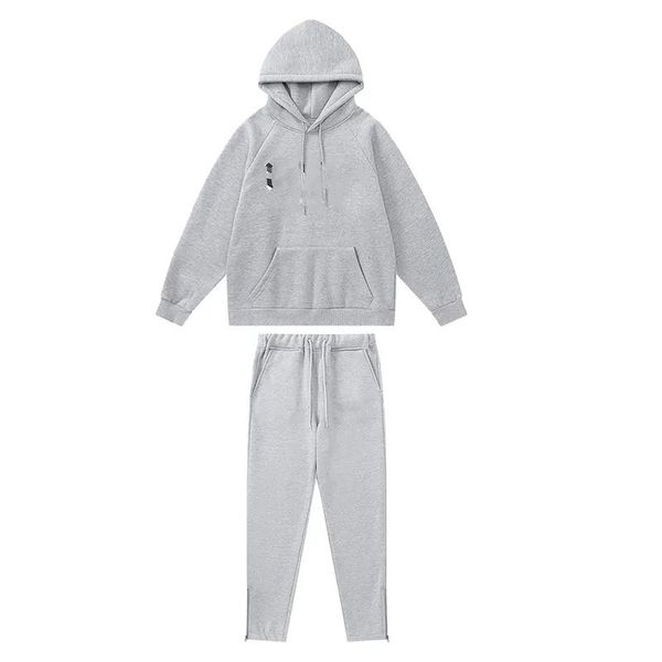 

2023 hoodie two pieces designer mens sweater sports suit trousers sweatshirts sports suit fashion letter clothes hooded long sleeve hoodies, Gray