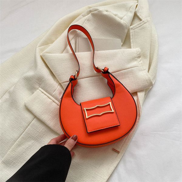 

bags designers women shoulder classic style fashion lady handbags single shoulder crossbody bag pure color crescent bag