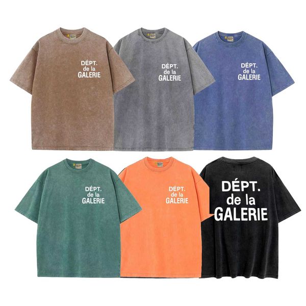 

wholesale designer t shirt for sale g allery d ept classic letter print short sleeve ins loose bf style cotton casual couple t shirt summer, White;black