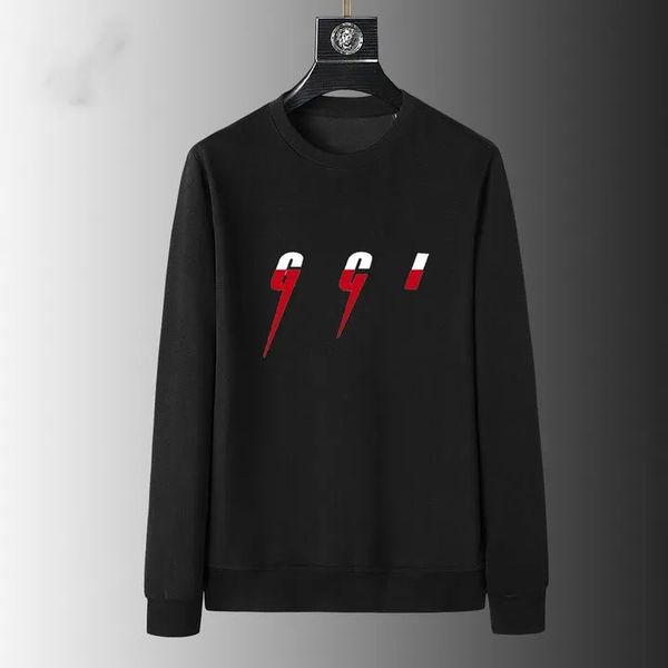 

men's designer embroidered badge logo on chest men's hoodie women's sweater sweatshirt couple size new clothes, Black