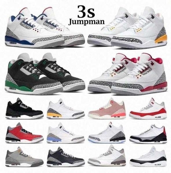 

jumpman 3 basketball shoes 3s retro sneakers muslin pine green desert elephant dark iris racer blue neapolitan unc cardinal red black clkvr#
