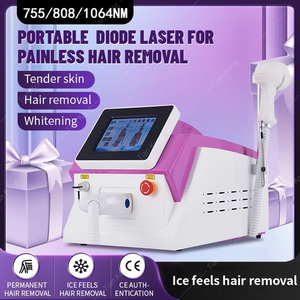 

2023 ce new purple profession big power platinum 2000w permanent hair remover 808 diode laser 808nm hair removal machine, Black