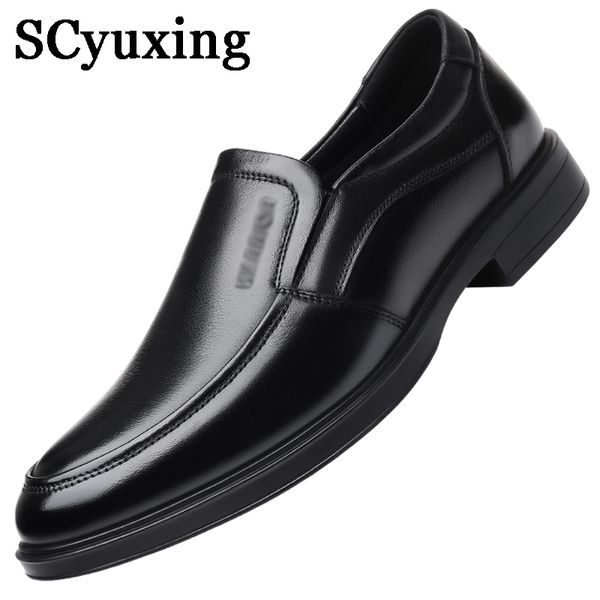 

2023 autumn men's quality leather shoes british business size 38-44 anti slip soft leather man mcrofiber leather dress shoes, Black