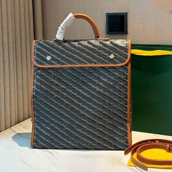 

luxurys designers lapbags men briefcases business trip office leather handbag messenger high capacity shoulder handbags versatile letters ge