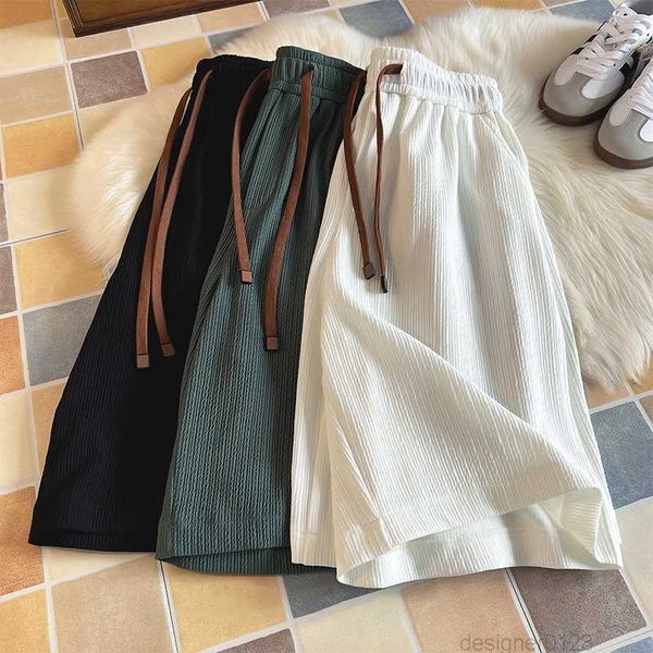 

summer ice cool loose drawstring waist men shorts, White;black