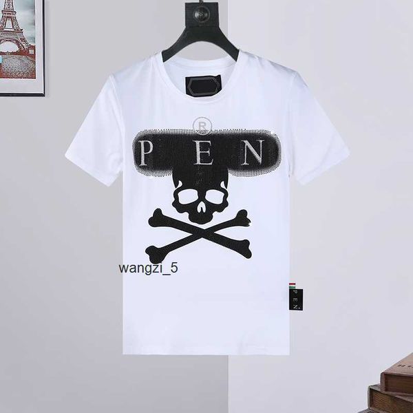 

phillip plain fashion mens designer t shirt letter print short sleeve round neck cotton tees size m-xxxl eric 7 olnu, White;black