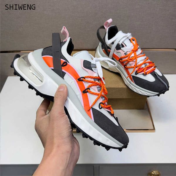 

2023 fashion men sneakers patchwork lace quality brand big size 44 casual shoes women sport running shoes sneakers leisure
