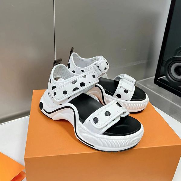 

women classic platform sandals oversized rubber sole sandal casual sporty flatform slippers wave-shaped mule two adjustable straps, Black
