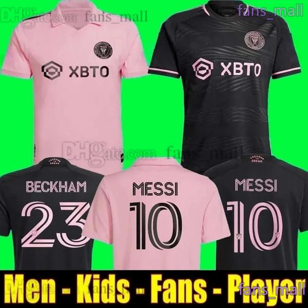 

2023-24 inter miami soccer jerseys cf messis matuidi higuain campana yedlin beckham mls 23 24 football men kids player fans version shirt ki, Black;yellow