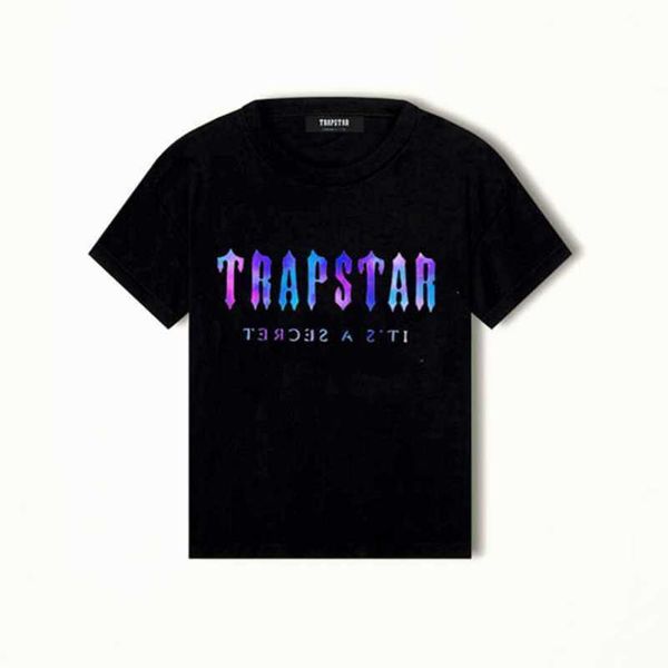 

new brand t shirt trapstar nanocrystals iced out purple print men t-shirts summer cotton oversized loose street branded t-shirt, White;black