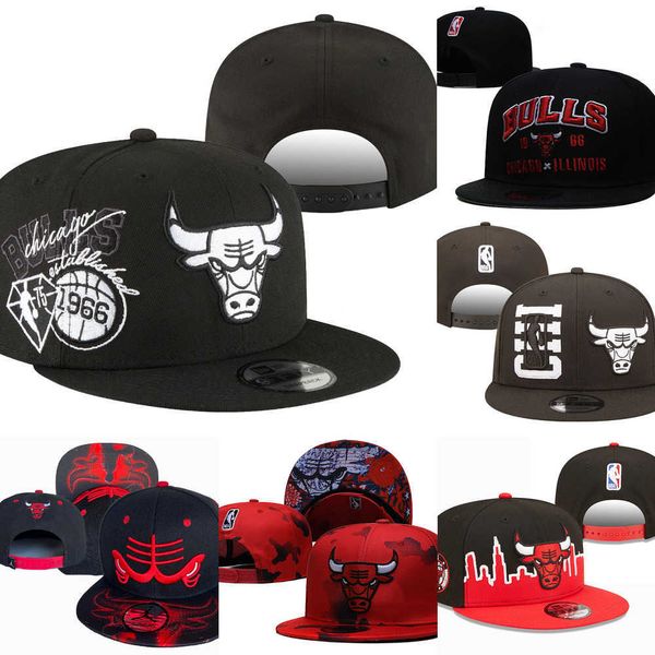

2022-2023 snapbacks new chicago bulls''basketball hats sports caps adjustable fit hat, Black;white