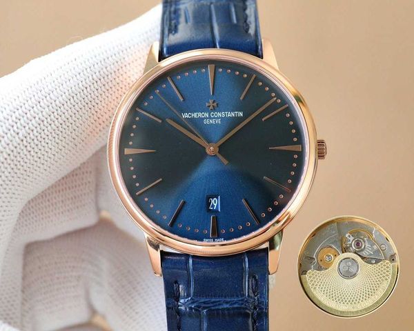 

formal classic luxury wrist watches v c 81180 with date luxu 40mm concise steady first-choice gift iced out movement watch colors 2p, Slivery;brown