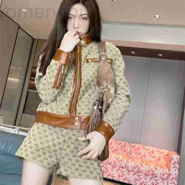 

women's two piece pants designer womens jackets pants shorts clothes double g outerwears crew neck luxury brand clothing long sleeves l, White
