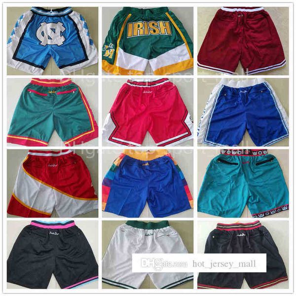 

men team basketball shorts just short don with pocket zipper hip pop sport wear pant sweatpants blue white black red purple stitch good