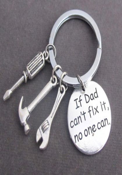 

quotif dad can039t fix it no one canquot hand tools keychain daddy key rings gift for dad fathers day father fashion key c3960044, Silver