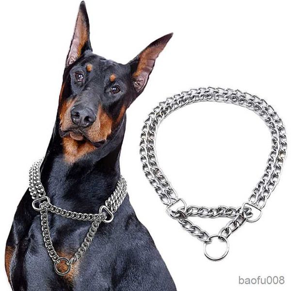 

dog collars dogs pinch choke collar strong titan training slip chain pets dogs collar adjustable row metal for bully pitbull r230609