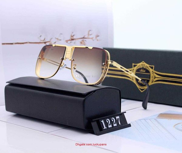

designer new dita fashion sunglasses 1227 man woman casual glasses brand sun lenses personality eyewear with box case dt1227 6i0h, White;black