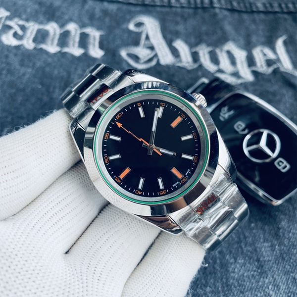 

anti magnetic men's watch designer automatic mechanical sapphire mirror waterproof 904l stainless steel strap lightning pointer luxury, Slivery;brown