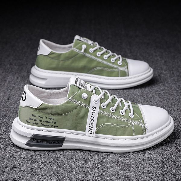 

men's vulcanize shoes canvas male sneakers fashion lace-up solid lovers couple shoes rubber flat autumn casual man shoes, Black