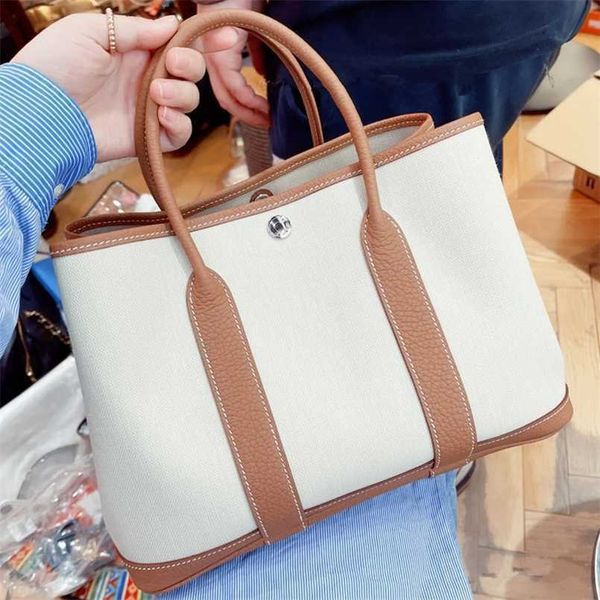 

garden party handbag totes h family brand 2020 women's shoulder oblique span versatile canvas portable shopping bucketwith qq