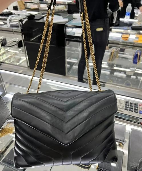 

luxurys handbags plated gold letters designer bags for lady party travel large capacity sac a main leather long chain crossbody bags single